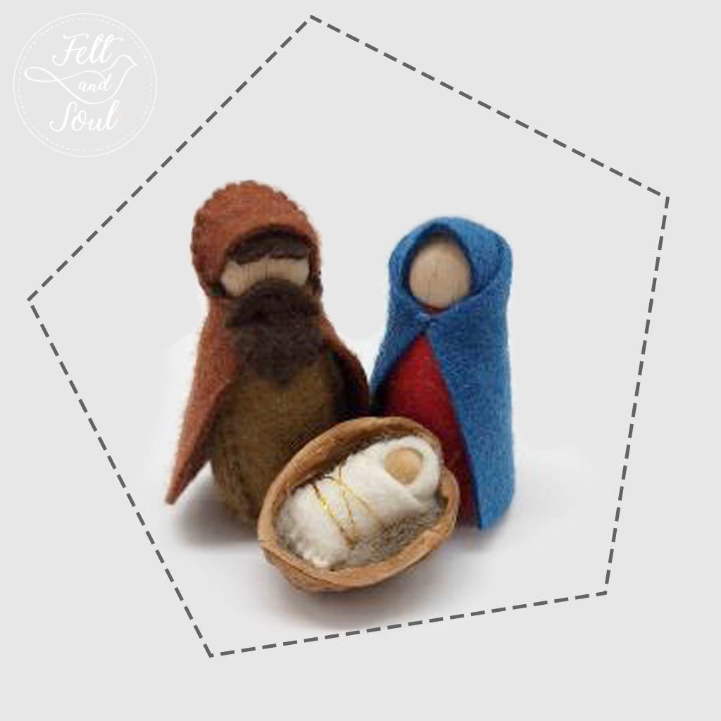 Szent család gyapjú filc figura letölthető szabásminta